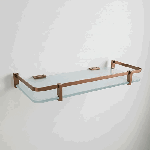Glass Shelf PVD Rose Gold